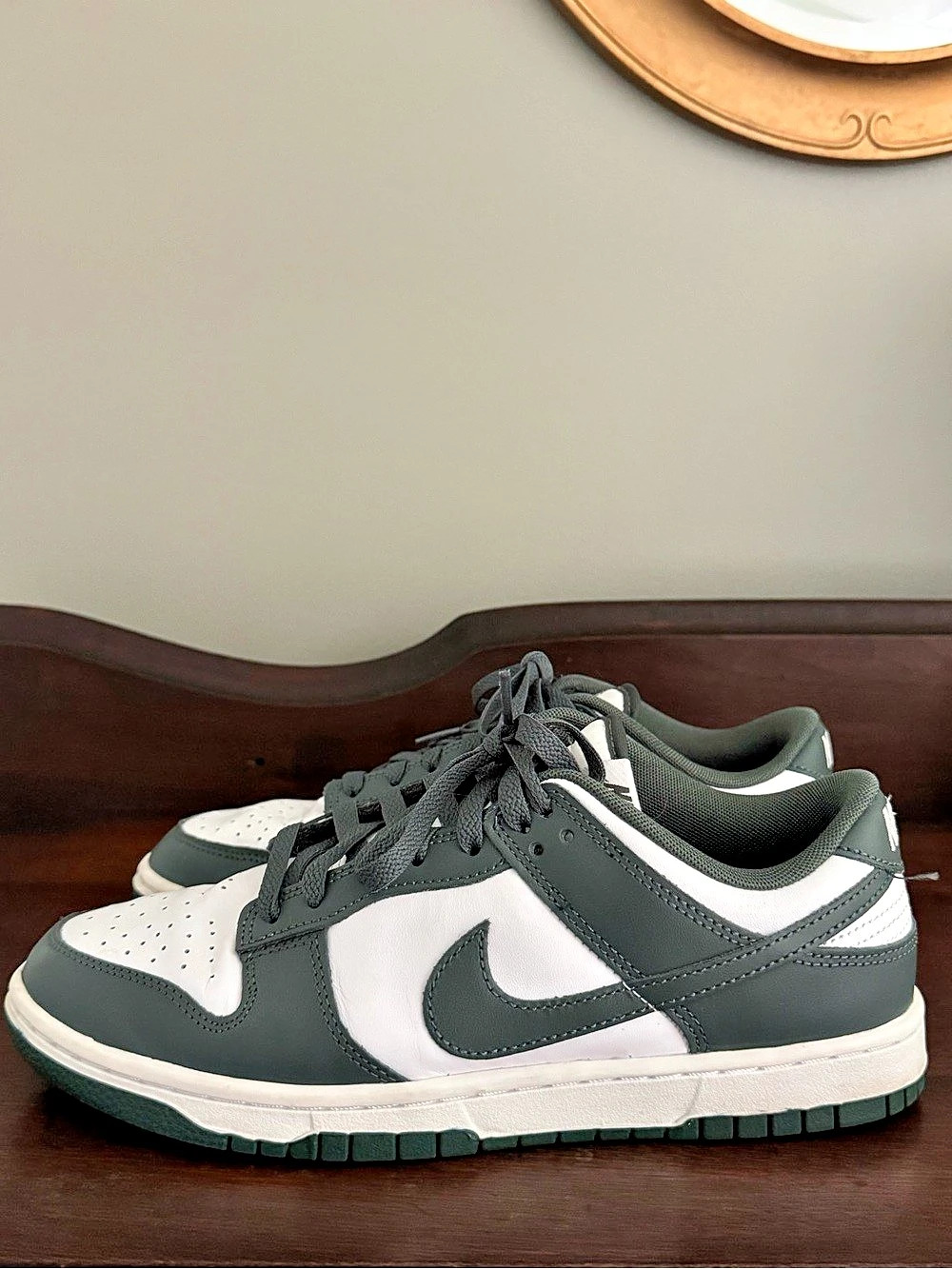 Nike Dunk Low Medium Olive Green & White Sneakers